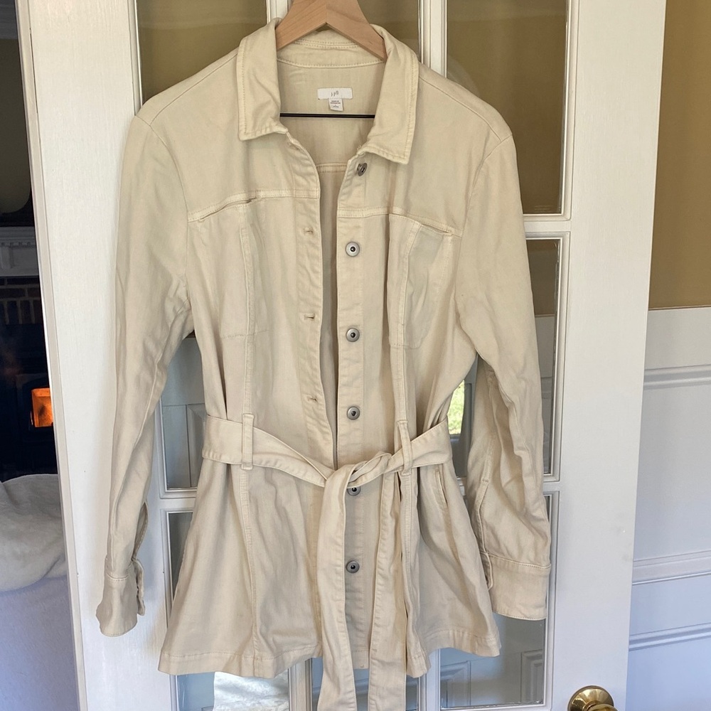 J. Jill Tan Utility Jacket with Belt